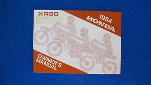 Honda 1984 XR80R New Old Stock Factory Original Owners Manual F489 - Picture 1 of 5