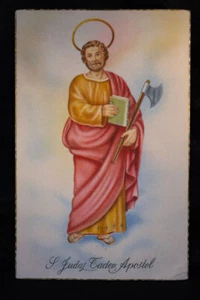 OLD SAINT JUDE THADDEUS RELIGIOUS POSTCARD HOLY ESTAMPA SAN JUDAS APOSTOL CC92 - Picture 1 of 1