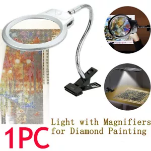 Desktop Magnifying Glass Floor Stand for LED Maintenance with Light Clip-on Hose - Picture 1 of 11