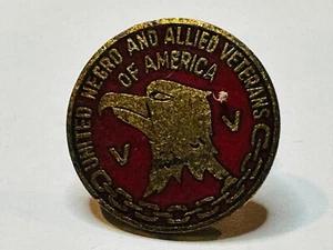 Vintage United Negro and Allied Veterans of America UNAVA Eagle Screwback Pin - Picture 1 of 3