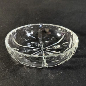 EDINBURGH GIFTWARE INDIVIDUAL BUTTER PAT DISH, Cut Lead Crystal, 4", SCOTLAND - Picture 1 of 6