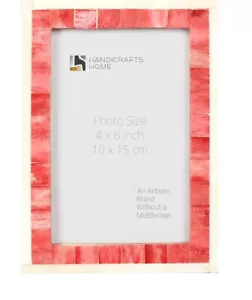 Handicrafts Home 4x6” Pink Mosaic Picture Frame - Picture 1 of 5