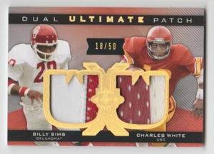 2013 Ultimate Collection Jersey /50 Billy Sims Charles White #UJ2-WS Dual Patch - Picture 1 of 2