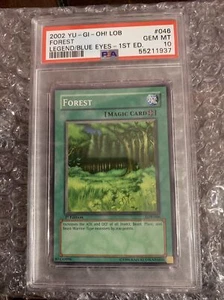 Yugioh PSA 10 Forest LOB-046 1a Edición Inglés Americano - Imagen 1 de 2