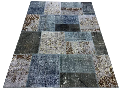 Handmade Patchwork Rug Made from Vintage Turkish Village Carpets - Image 1 of 4