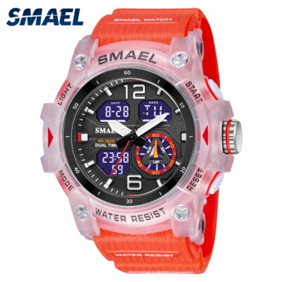 SMAEL Reloj Deportivo Hombre para Estudiantes Exterior Cronómetro LED Digital Cuarzo Relojes Foto 1 de 4