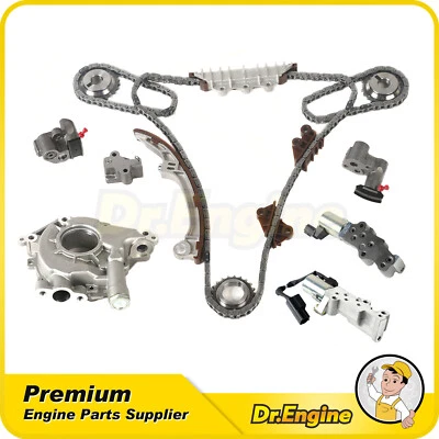 Kit de cadena de distribución bomba de aceite solenoide apto 01-04 Infiniti QX4 Nissan Pathfinder 3,5 L Foto 1 de 4