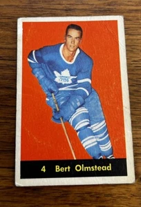 VINTAGE HOCKEY CARD PARKHURST 1960-61 TORONTO MAPLE LEAFS BERT OLMSTEAD - Picture 1 of 2