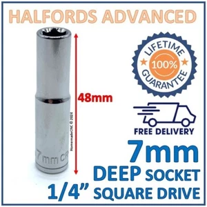Toma profunda de 6 puntos Halfords Advanced 7 mm 1/4" de accionamiento cuadrado - garantía de por vida - Imagen 1 de 6