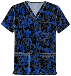 Cherokee Prints Unisex V-Neck Print Top CK691 DBPT Dabbling Free Shipping - Picture 1 of 2