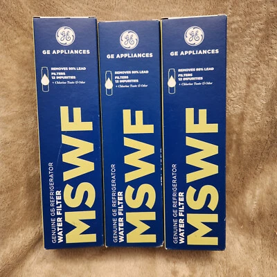(3) GE Appliances MSWF Refrigerator Water And Ice Filter OEM Genuine, Qwik Ship! - Image 1 of 2