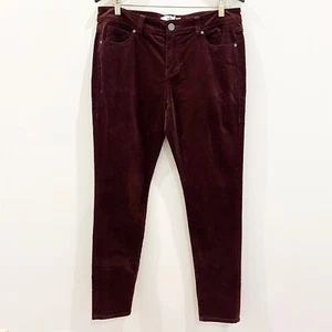 CAbi Pants Womens Size 12 Purple The Skinny Corduroy #4509 Vineyard Burgundy - Picture 1 of 12