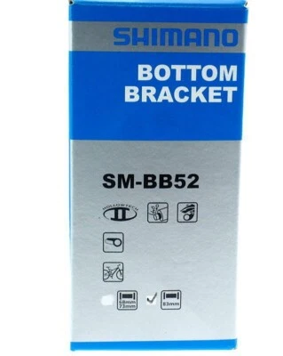 Shimano SM-BB52 MTB HOLLOWTECH II BSA Bottom Bracket, English 83mm, NIB - Image 1 of 2