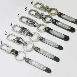Leder Schlüsselanhänger personalisiert Monogramm Leder Key Chain - Bild 1 von 9