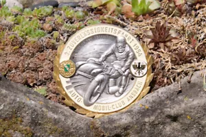 VINTAGE ENAMEL CAR / MOTORCYCLE BADGE # ADAC RALLY ANSBACH BAVARIA 1954 - Picture 1 of 2