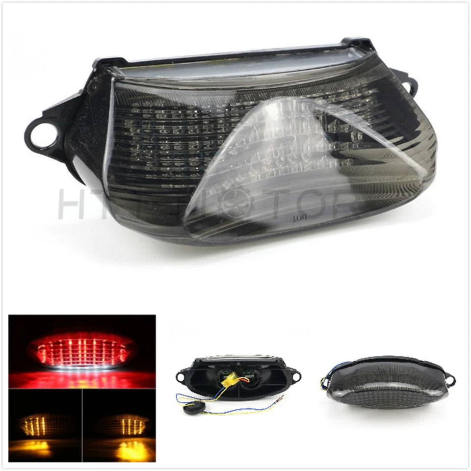 Luz trasera de freno LED integrada para Honda VTR1000F Super Hawk 1998-2005 Smoke Foto 1 de 4