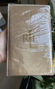 Ralph Lauren 2 Standard Pillowcases Camel Prescott Wrinkle Resistant 500 TC - Picture 1 of 3