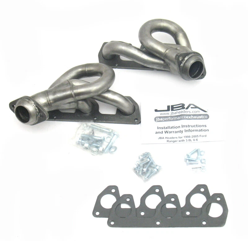 JBA For 02-08 Ford Ranger 3.0L V6 W/o EGR 1-1/2in Primary Raw 409SS Cat4Ward Foto 1 de 4