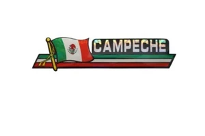 Campeche Bumper Sticker / Flag Sticker / "3 x 11 3/4" Bumper Sticker - Picture 1 of 1