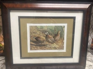 James Hautman Signed 1111/2000 Texas Quail Stamp Print Game /Hunt FrameDamage - Picture 1 of 15