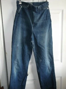 Vtg LEVI STRAUSS Western Wear Short Horn Sanforized Pearl Snap Denim Pants  - Picture 1 of 9