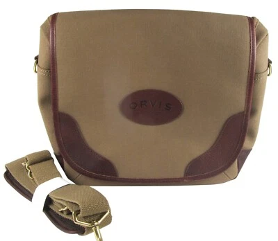 Bolso Mensajero de Hombro Orvis Sporting Traditions Montana Cuero de Lona Tostado NUEVO Foto 1 de 4