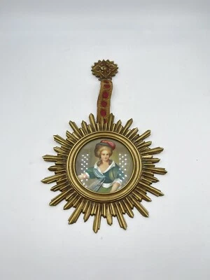 ANCIENNE MINIATURE  PEINTE ROMANTIQUE signée IDA CALZOLARI XIXe Réf 3 - Photo 1/4