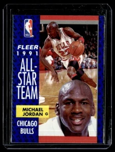 1991-92 Fleer All-Star Team Michael Jordan #211 HOF - Picture 1 of 2
