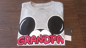 Camiseta Disney Para Hombres Talla Mediana Orejas de Mickey Mouse Abuelo Gris Camiseta Nuevas Etiquetas - Imagen 1 de 5