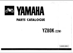 Yamaha YZ80 YZ80K 1983 22W piezas catálogo piezas manual nuevo - Imagen 1 de 6