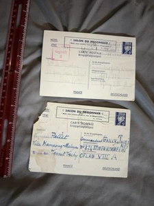 1941 France to Germany Oflag 12A POW Prisoner of War Postcard Christmas Cards - Picture 1 of 2