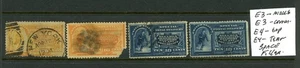 US Scott # E3, E4 - Used - Thin/Tear - SPACE FILLER - CV=$222.50 (18-C201) - Picture 1 of 1