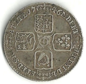 Bonito hermoso Reino Unido de plata seis peniques Jorge II KM#582.3 - Imagen 1 de 2