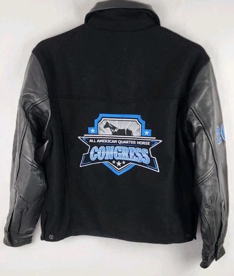 Chaqueta de cuero de lana The All American Quarter Horse Congress 2021 talla XXS NUEVA SIN ETIQUETAS Foto 1 de 4