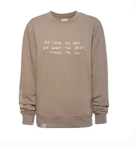 Beboe Mujer Manga Larga We Love You Gris Cuello Redondo Talla LG Divertido Excelente Estado - Imagen 1 de 9