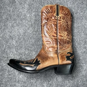 Charlie 1 Horse By Lucchese Cowboy Boots Mens 12 Brown Leather Western - Picture 1 of 8