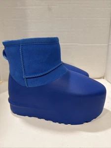 UGG BLUE CLASSIC MINI PUMPED MOLDED PLATFORM BOOTS, WOMEN US 5/MEN US 4~NEW - Picture 1 of 6