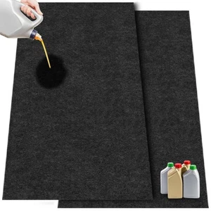 2 Pack 36 X 60Oil Spill Mat for Garage Oil Absorbent Pads Rubber Mat Garage - Picture 1 of 7