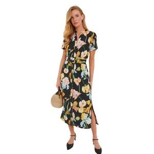 Tuckernuck Moonlit Iris Camille Dress Size XL Belted Floral Button Front Maxi - Picture 1 of 12