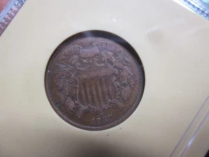 1867 US TWO CENT COIN - Picture 1 of 2
