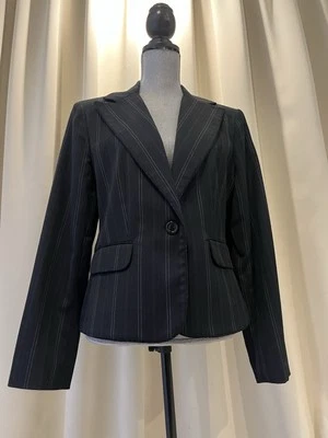 NINE & CO Women’s 3-Button Blazer Suit Jacket Size￼12 Dark Gray - Image 1 of 3
