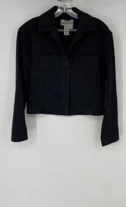 Aka Eddie Bauer Womens Gray Wool Blend Button Front Cropped Jacket Size Small - Picture 1 of 6