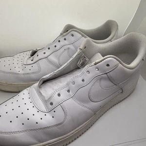 Nike Air Force 1 '07 Scarpe Uomo Tg 14 Bianco Sneakers Basse Scarpe da Ginnastica - Foto 1 di 8