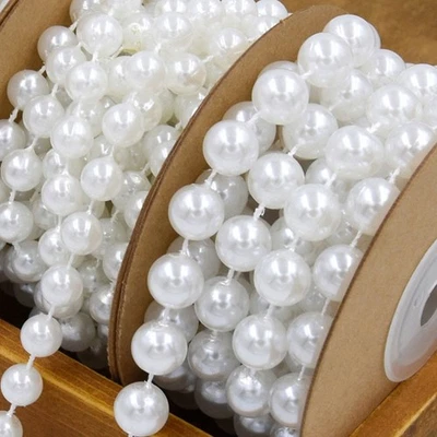  10MM Runde Schnur Perlen Kette Girlande Feste Kunststoff Simulation Perlen - Bild 1 von 4