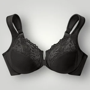 GLAMORISE WONDERWIRE® FRONT-CLOSE BRA, Color: Black, 38F, NWOT - Picture 1 of 5