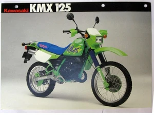 KAWASAKI KMX 125 Motorcycle Sales Sheet c1990 #99948-1028 A5/B5 - Picture 1 of 2