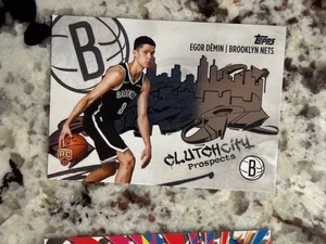 2025-26 TOPPS NBA BASKETBALL CLUTCH CITY INSERT CARD NETS EGOR DEMIN #CC-8 - Picture 1 of 1
