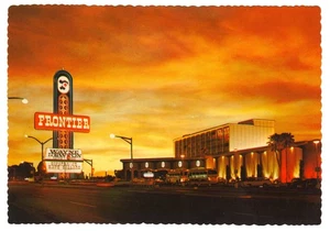 Postcard Frontier Hotel Las Vegas Nevada Neon Sign Gambling Casino - Picture 1 of 2