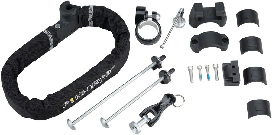 Pinhead City Lock Kit: All-in-One Bicycle Frame, Wheel & Seatpost Lock Set with - Image 1 of 1