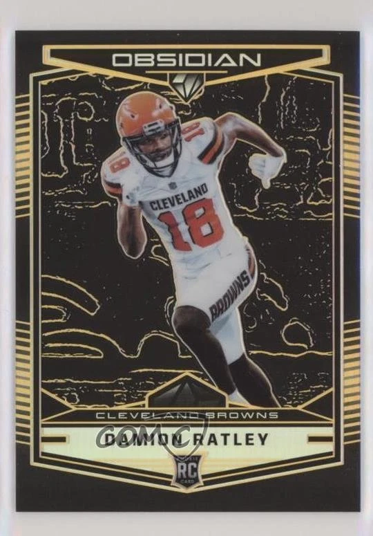 2018 Panini Obsidian Electric Etch Orange /50 Damion Ratley #176 Rookie RC - Image 1 of 2